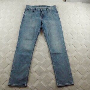 Banana Republic Legacy Slim Fit Jean Mens 33x32 Whiskered Blue Denim